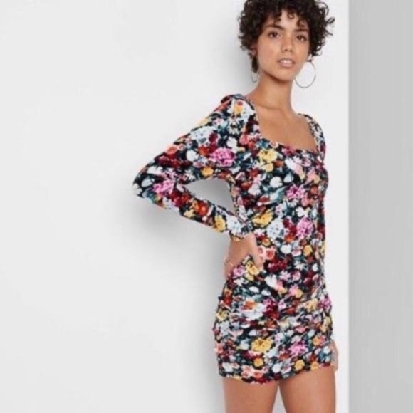 wild fable Dresses & Skirts - NWT Wild Fable Black Floral Dress